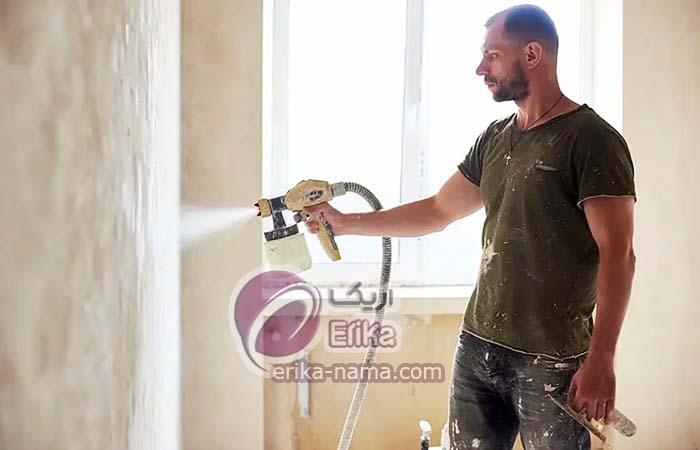 اجرای رنگ اپوکسی دیوار با پیستوله