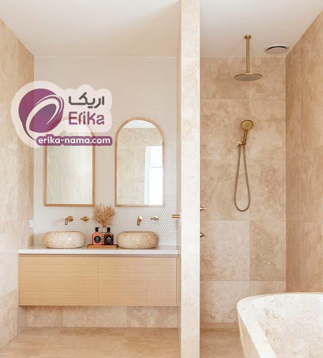 سرویس بهداشتی با سنگ تراورتن