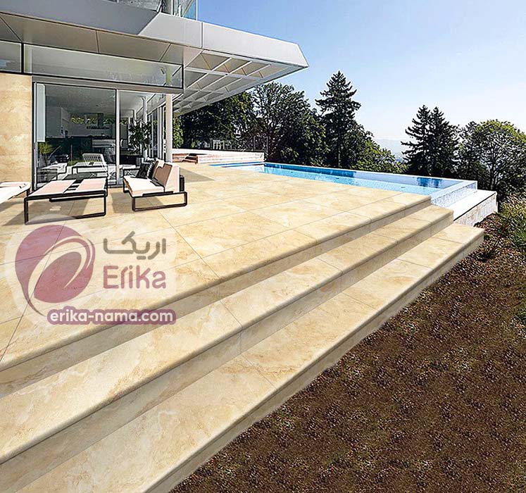 سنگ پله تراورتن سفید
