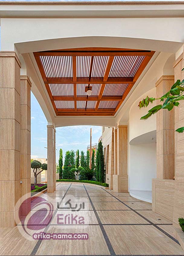 سنگ فرش تراورتن برای نمای کف
