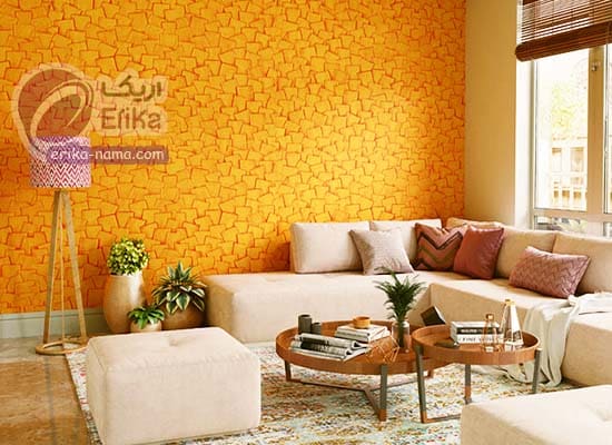 نمای بافت دار مدرن دیوار با کاردک یا ماله