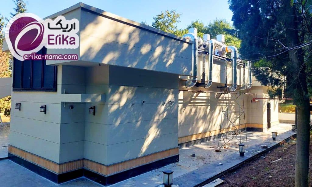 رستوران لالیم - ساخت و اجرای نمای تراورتن