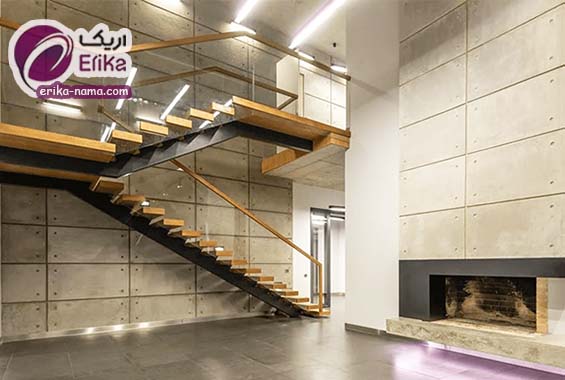 دیوار راه پله سنگی