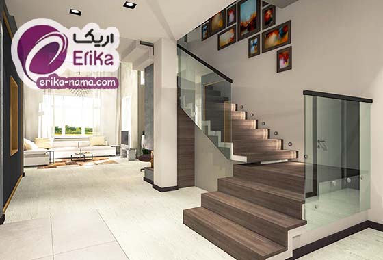 متریال های شیک و مدرن نمای راه پله دیوار داخل و بیرون ساختمان