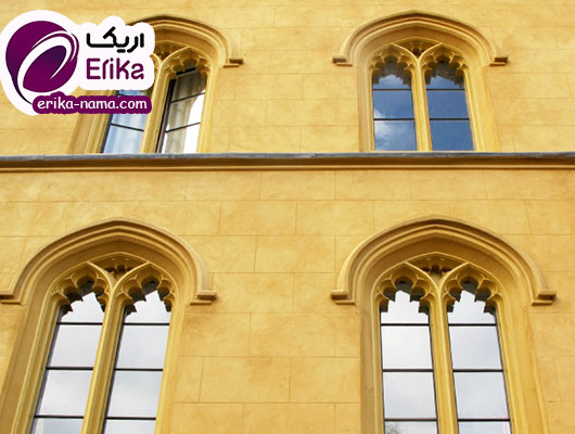 نمای بیرونی خانه پوشش آهکی