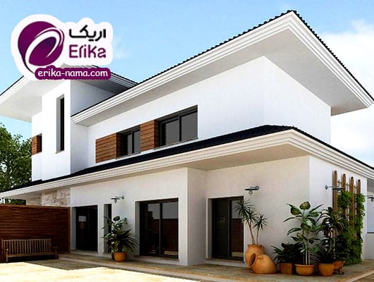 نقاشی نمای بیرونی با رنگ مخصوص سیمانی