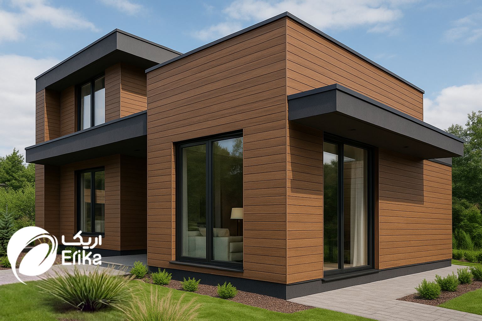 انواع نمای چوب پلاست