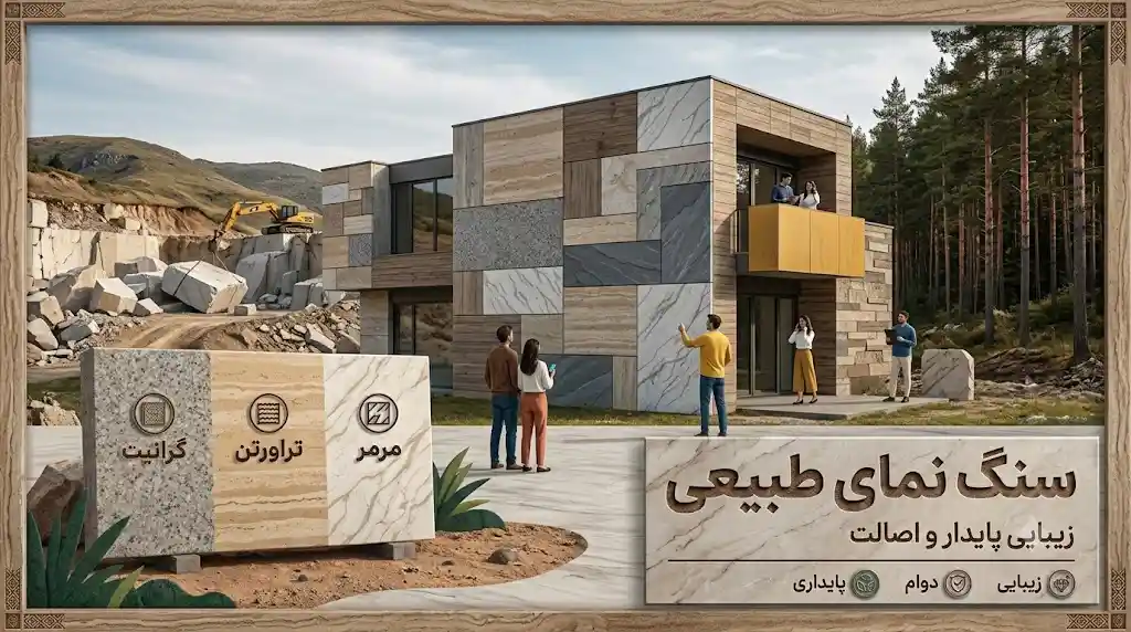 سنگ نما طبیعی؛ راهنمای کامل انواع، مزایا، معایب و جایگزین اقتصادی برای نمای ساختمان