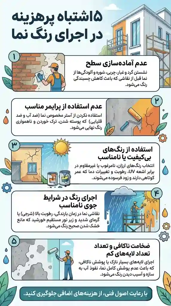 اینفوگرافیک قیمت اجرای نمای ساختمان