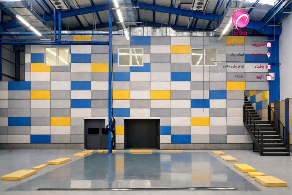 اجرای پوشش ارنج پیل و جامبو با تاپ کت اکریلیک درکارخانه آوشین