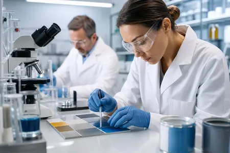 آزمایشگاه کنترل کیفیت رنگ اریکا، تست رنگ اپوکسی کاشی و سرامیک
